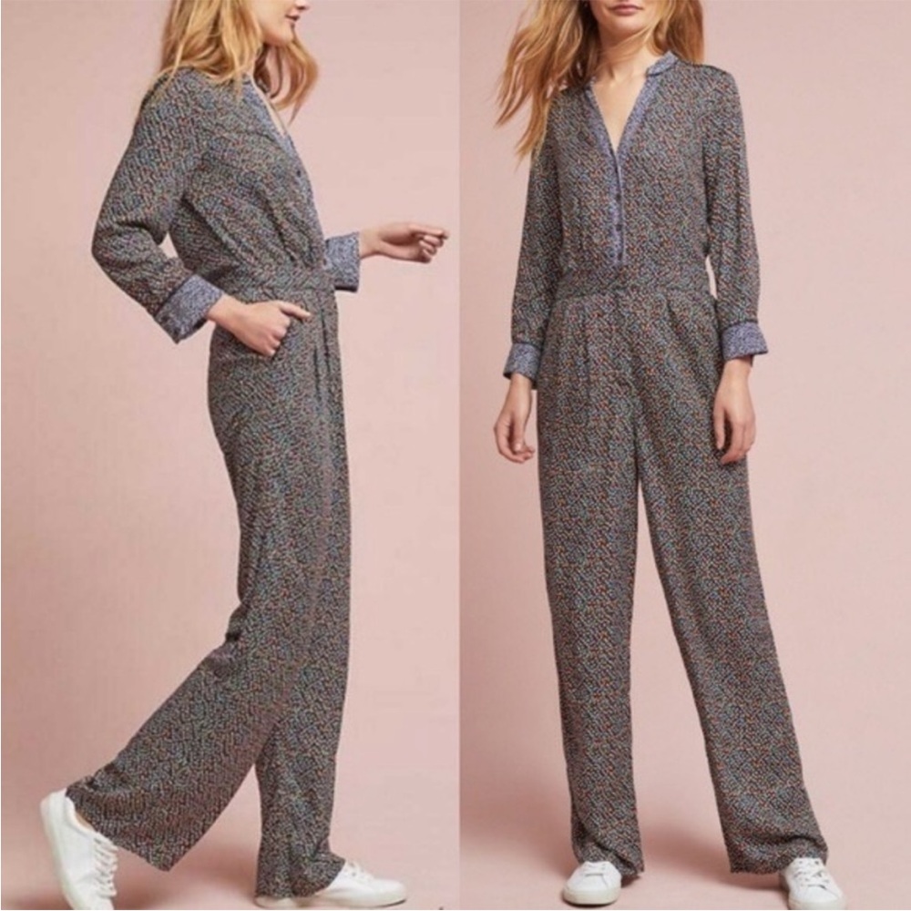 Anthropology ETT:TWA Christine Silken jumpsuit